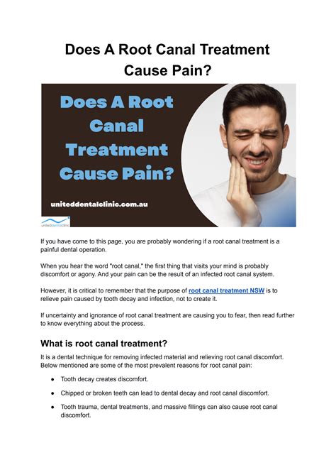 Does A Root Canal Treatment Cause Pain? by United Dental Clinic - Issuu