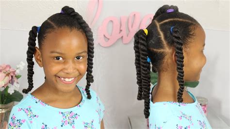 Easy Ponytails | Little Girls Hair Style Natural Hair - YouTube