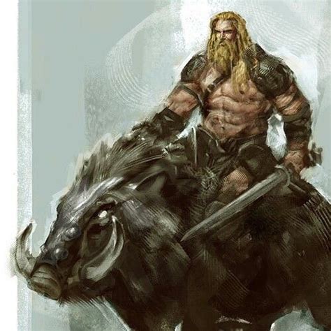 Freyr and Gullinbursti @norse___mythology #norsemythology #scandinavianmythology #vikings # ...