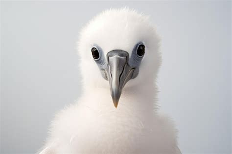 Premium AI Image | a white bird with a black beak and a blue eye