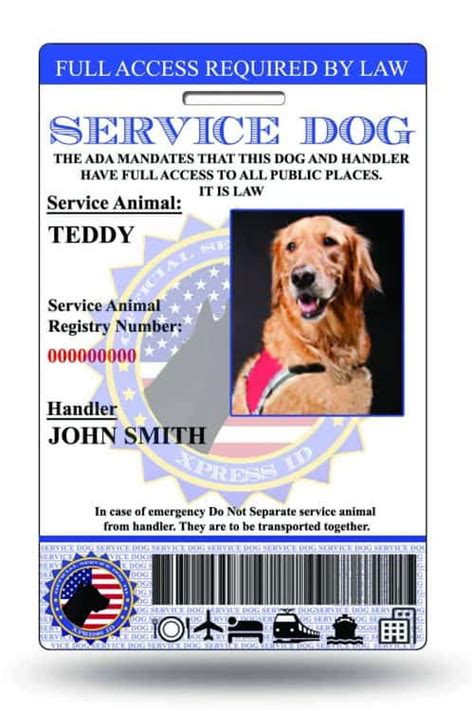 Service Dog ID Card | Free Access To Animal Registry | XpressID