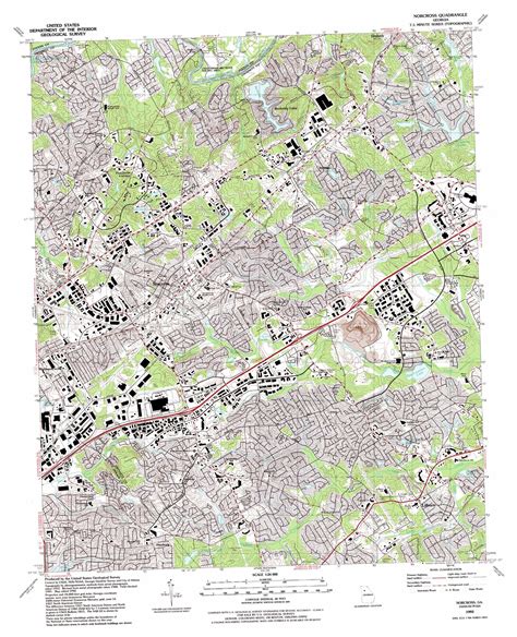 Norcross topographic map, GA - USGS Topo Quad 33084h2