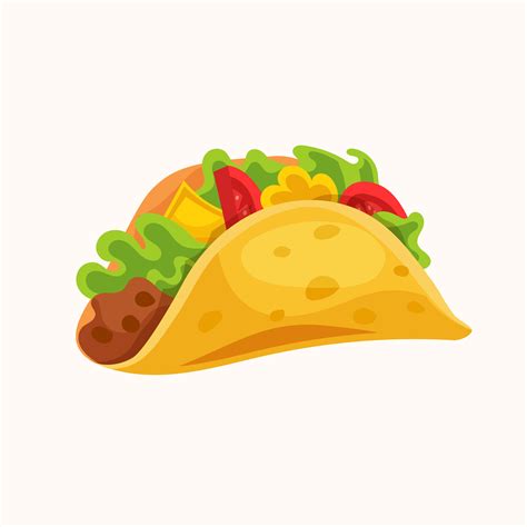 Taco delicious vector illustration 36001004 Vector Art at Vecteezy