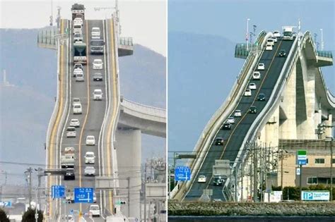 Japan's crazy 'rollercoaster bridge' forces drivers down a terrifying ...