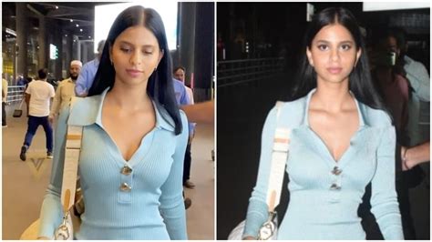 Suhana Khan in a figure-hugging dress keeps airport look stylish and ...