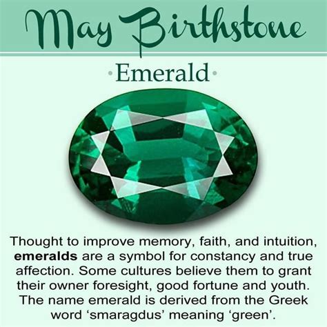 May birthdays fall right in the heart of spring, and the emerald is the ...