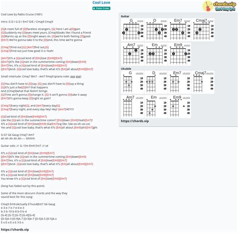 Chord: Cool Love - Pablo Cruise - tab, song lyric, sheet, guitar ...