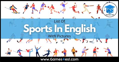 List Of Sports: Names Of Sports In English With Pictures | Games4esl