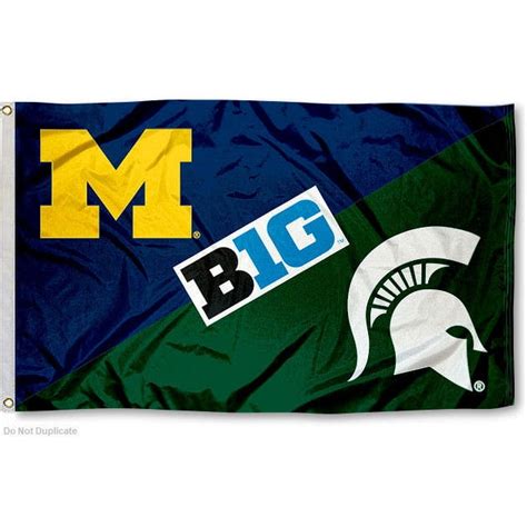 NCAA Michigan vs. Michigan State House Divided 3x5 Flag - Walmart.com ...