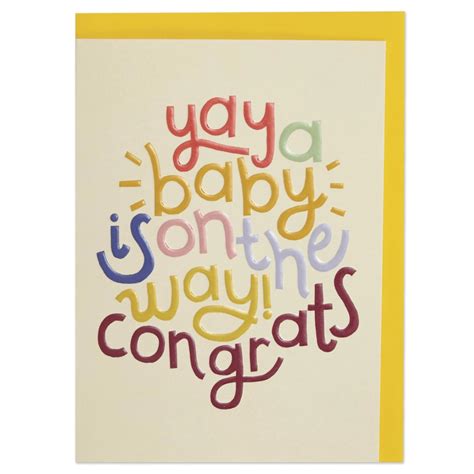 Yay A Baby is on the Way Congrats | Baby shower greeting cards, Baby ...