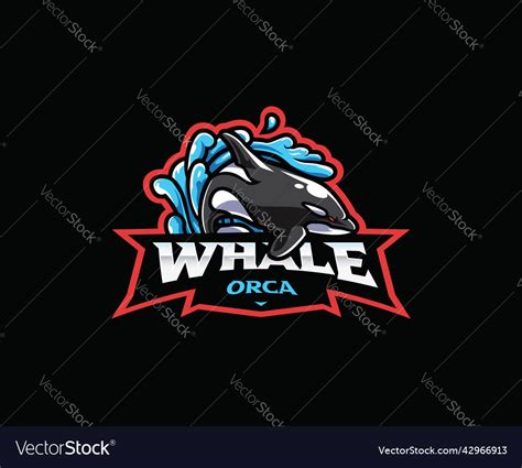 Orca whale mascot logo design Royalty Free Vector Image