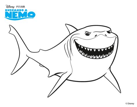 Bruce finding nemo coloring pages