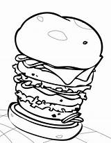 Cheeseburger Coloring Pages  Home sketch template