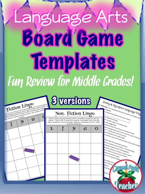 Language Arts Terms Review Games: Lingo | Lingo, Review games, Language