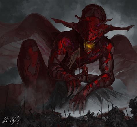 Crimson Rider by PeterPrime | Dark fantasy art, Creature concept art, Monster concept art