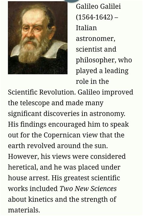 write a biography of Galileo Galilei - Brainly.in