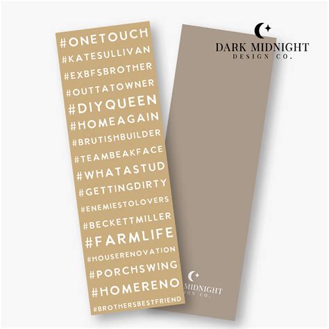 One Touch Hashtags Bookmark - Officially Licensed Sullivan Family Seri – Dark Midnight Design Co