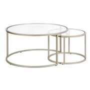 Evelyn&Zoe Contemporary Metal & Glass Nesting Coffee Table Set | RTBShopper