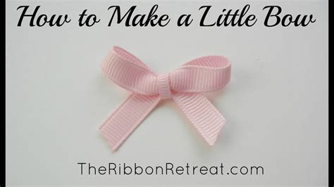 How to Make a Little Bow - TheRibbonRetreat.com - YouTube