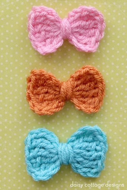 How to Make a Crochet Bow Pattern - Daisy Cottage Designs