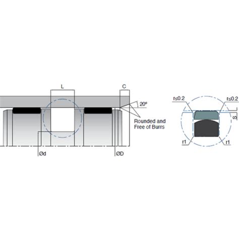 KL49 Hydraulic Piston Seal Types PTFE / NBR High Pressure Piston Seals