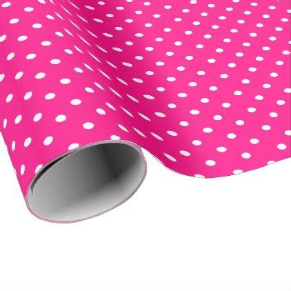 Hot Pink | White Polka Dot Wrapping Paper | Pink wrapping paper, Wrapping paper crafts, Birthday ...