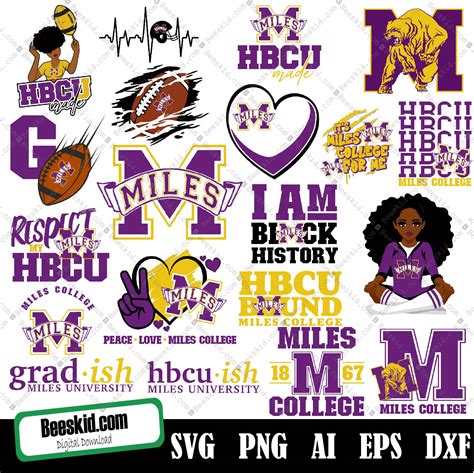 Miles College Svg, HBCU Svg Collections, HBCU Logo Svg, HBCU Svg ...