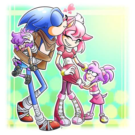 Sonamy family by angelamyrose | Juguetes de sonic, Sonic y amy, Dibujos bonitos