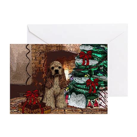 Cocker Spaniel Christmas Watercolor Greeting Cards by dogsdogsdogs