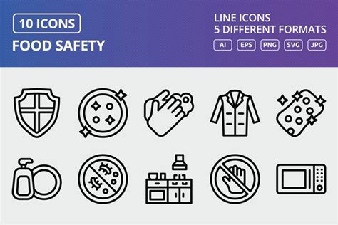 Vector Food Safety Icon Set (2562456)