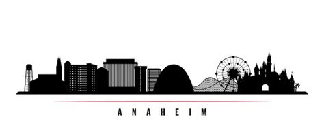 Anaheim usa skyline and landmarks silhouette Vector Image