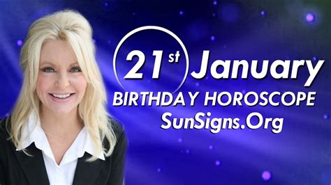 Birthday January 21st Horoscope Personality Zodiac Sign Aquarius Astrology - YouTube