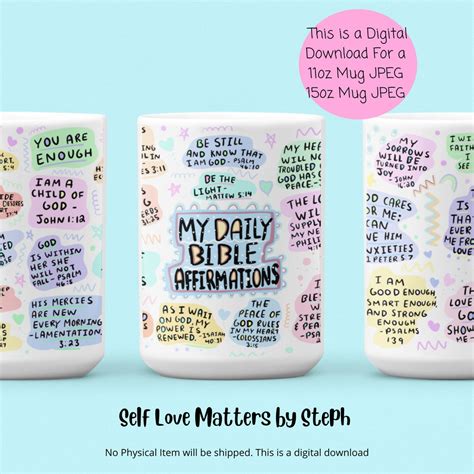 Christian Mug Sublimation Designs, Positive Quote Mug, 11oz Mug Png ...