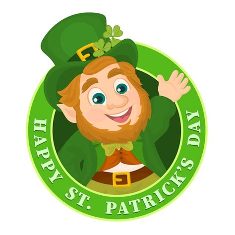 Saint patrick's day badge or emblem | Premium Vector