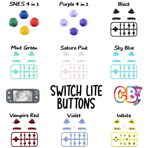 LITE Custom Nintendo Switch Lite Buttons Replacement abxy Keys | Etsy