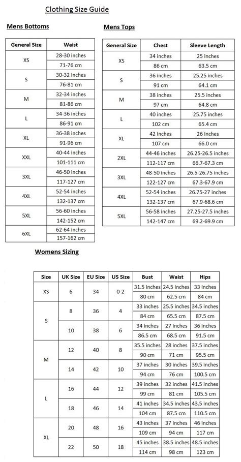 Mizuno Size Guide