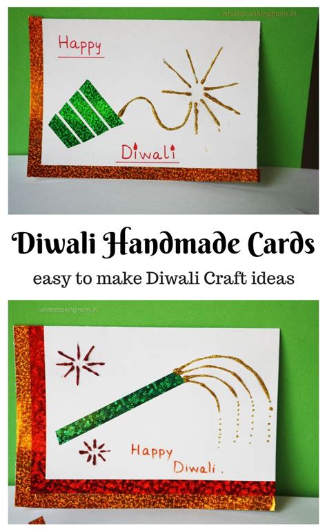 handmade cards for Diwali - easy Diwali craft Diwali Cards, Diwali Greeting Cards, Diwali ...