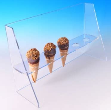 Ice Cream /Yogurt Cone Holder w/ Guard For Sugar Cone | Cones