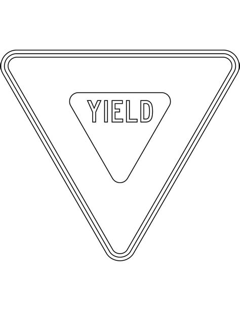 Yield Sign coloring page - Download, Print or Color Online for Free