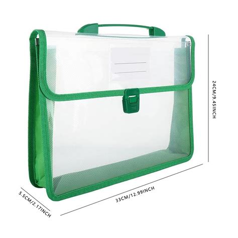 PEEIUO Plastic Clear Envelopes With Buckle Expanding File Folders Letter/A4 Size Documents ...