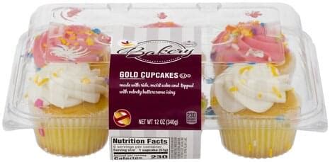 Stop & Shop Bakery, Gold Cupcakes - 12 oz, Nutrition Information | Innit