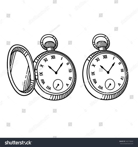 Antique Pocket Watch Vintage Engraving Style Stock Vector (Royalty Free) 543178942 | Shutterstock