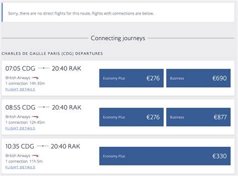 British Airways Connecting Flights - Connecting Flights Guide