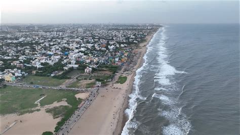 Mindblowing Madras beaches - drone 4k (Tiruvanmayur, Bessie) - YouTube