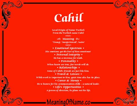 Cahil - Meaning of Name