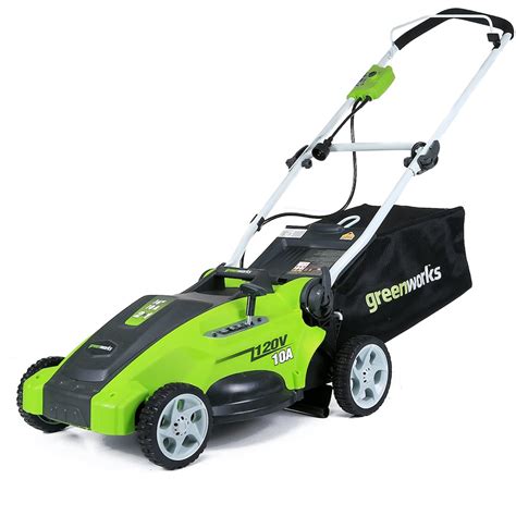 Greenworks 10 Amp 16-inch Corded Electric Lawn Mower | The Home Depot ...