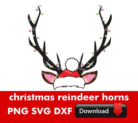 Antlers Svg Antlers Monogram Svg Christmas Svg Reindeer - Etsy