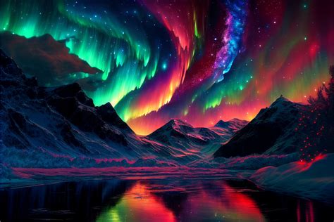 A More Colorful Aurora Borealis (Northern Lights) by aiartbysurya on ...