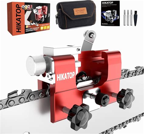 HIKATOP Chainsaw Sharpener Kit, Chainsaw Chain Sharpening Jig Portable ...