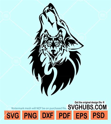 Howling wolf SVG, wolf SVG, Mountain wolf SVG, wolf pack svg, wolf clipart cricut file